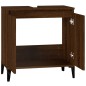 vidaXL Armario de lavabo madera contrachapada roble marrón 58x33x60 cm