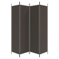 vidaXL Biombo divisor de 4 paneles de tela marrón 200x200 cm