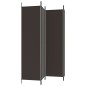 vidaXL Biombo divisor de 4 paneles de tela marrón 200x200 cm