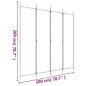 vidaXL Biombo divisor de 4 paneles de tela marrón 200x200 cm