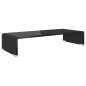vidaXL Soporte para TV/Elevador monitor cristal negro 60x25x11 cm vidaXL Soporte para TV/Elevador monitor cristal negro 60x25x11 cm