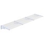 vidaXL Marquesina puerta policarbonato gris y transparente 358,5x90cm