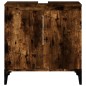 vidaXL Armario de lavabo madera contrachapada roble ahumado 58x33x60cm