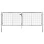 vidaXL Puerta de jardín de acero galvanizado plateado 306x125 cm vidaXL Puerta de jardín de acero galvanizado plateado 306x125 cm