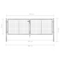 vidaXL Puerta de jardín de acero galvanizado plateado 306x125 cm vidaXL Puerta de jardín de acero galvanizado plateado 306x125 cm