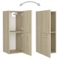 vidaXL Juego de muebles de baño madera de ingeniería roble Sonoma