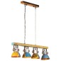vidaXL Lámpara de techo industrial multicolor 25 W E27 111 cm vidaXL Lámpara de techo industrial multicolor 25 W E27 111 cm