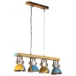 vidaXL Lámpara de techo industrial multicolor 25 W E27 111 cm vidaXL Lámpara de techo industrial multicolor 25 W E27 111 cm