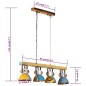 vidaXL Lámpara de techo industrial multicolor 25 W E27 111 cm vidaXL Lámpara de techo industrial multicolor 25 W E27 111 cm