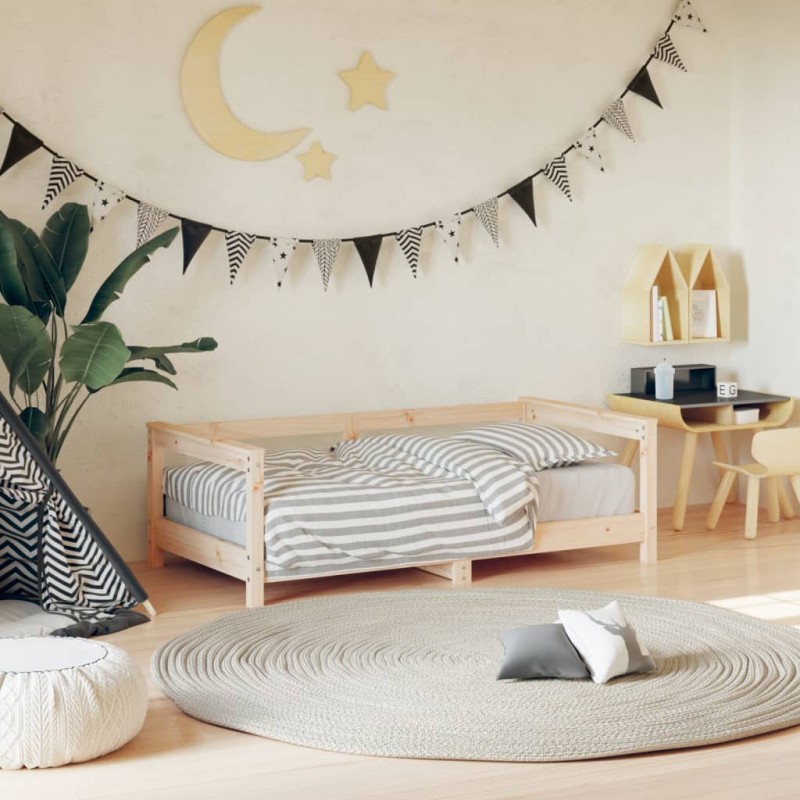 vidaXL Estructura de cama para niños madera maciza de pino 70x140 cm vidaXL Estructura de cama para niños madera maciza de pino 70x140 cm