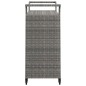 vidaXL Carrito de bar con cajón ratán sintético gris 100x45x97 cm vidaXL Carrito de bar con cajón ratán sintético gris 100x45x97 cm