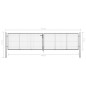 vidaXL Puerta de jardín de acero galvanizado plateado 415x125 cm