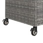 vidaXL Carrito de bar con cajón ratán sintético gris 100x45x97 cm vidaXL Carrito de bar con cajón ratán sintético gris 100x45x97 cm