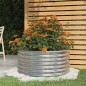 vidaXL Jardinera de acero recubrimiento en polvo 80x80x36 cm plateado vidaXL Jardinera de acero recubrimiento en polvo 80x80x36 cm plateado