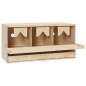 vidaXL Ponedero para gallinas 3 compartimentos madera pino 72x33x38 cm vidaXL Ponedero para gallinas 3 compartimentos madera pino 72x33x38 cm