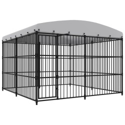 vidaXL Perrera de exterior con techo 300x300x210 cm