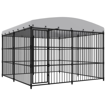 vidaXL Perrera de exterior con techo 300x300x210 cm