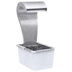vidaXL Cascada de jardín acero inoxidable plateado 52,4x34,2x82 cm