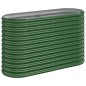 vidaXL Jardinera arriate acero recubrimiento polvo verde 114x40x68 cm