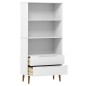 vidaXL Librería MOLDE madera maciza de pino blanco 85x35x170,5 cm vidaXL Librería MOLDE madera maciza de pino blanco 85x35x170,5 cm