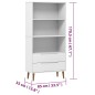 vidaXL Librería MOLDE madera maciza de pino blanco 85x35x170,5 cm vidaXL Librería MOLDE madera maciza de pino blanco 85x35x170,5 cm