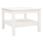vidaXL Mesa de centro de madera maciza de pino blanco 55x55x40 cm vidaXL Mesa de centro de madera maciza de pino blanco 55x55x40 cm