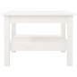 vidaXL Mesa de centro de madera maciza de pino blanco 55x55x40 cm vidaXL Mesa de centro de madera maciza de pino blanco 55x55x40 cm
