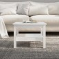 vidaXL Mesa de centro de madera maciza de pino blanco 55x55x40 cm vidaXL Mesa de centro de madera maciza de pino blanco 55x55x40 cm