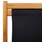 vidaXL Silla de playa plegable madera de eucalipto y tela negra vidaXL Silla de playa plegable madera de eucalipto y tela negra