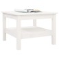 vidaXL Mesa de centro de madera maciza de pino blanco 55x55x40 cm vidaXL Mesa de centro de madera maciza de pino blanco 55x55x40 cm