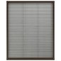 vidaXL Mosquitera plisada para ventanas aluminio marrón 60x80cm