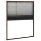 vidaXL Mosquitera plisada para ventanas aluminio marrón 60x80cm