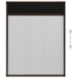 vidaXL Mosquitera plisada para ventanas aluminio marrón 60x80cm