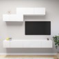 vidaXL Set de muebles de salón TV 6 piezas madera de ingeniería blanco