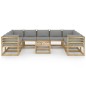 vidaXL Set de muebles de jardín 10 pzas con cojines madera impregnada vidaXL Set de muebles de jardín 10 pzas con cojines madera impregnada