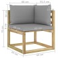 vidaXL Set de muebles de jardín 10 pzas con cojines madera impregnada vidaXL Set de muebles de jardín 10 pzas con cojines madera impregnada