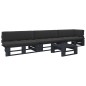 vidaXL Muebles de palets 4 pzas y cojines madera pino impregnada negro vidaXL Muebles de palets 4 pzas y cojines madera pino impregnada negro