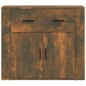 vidaXL Aparador madera contrachapada color roble ahumado 80x33x70 cm vidaXL Aparador madera contrachapada color roble ahumado 80x33x70 cm