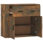 vidaXL Aparador madera contrachapada color roble ahumado 80x33x70 cm vidaXL Aparador madera contrachapada color roble ahumado 80x33x70 cm
