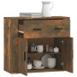 vidaXL Aparador madera contrachapada color roble ahumado 80x33x70 cm vidaXL Aparador madera contrachapada color roble ahumado 80x33x70 cm