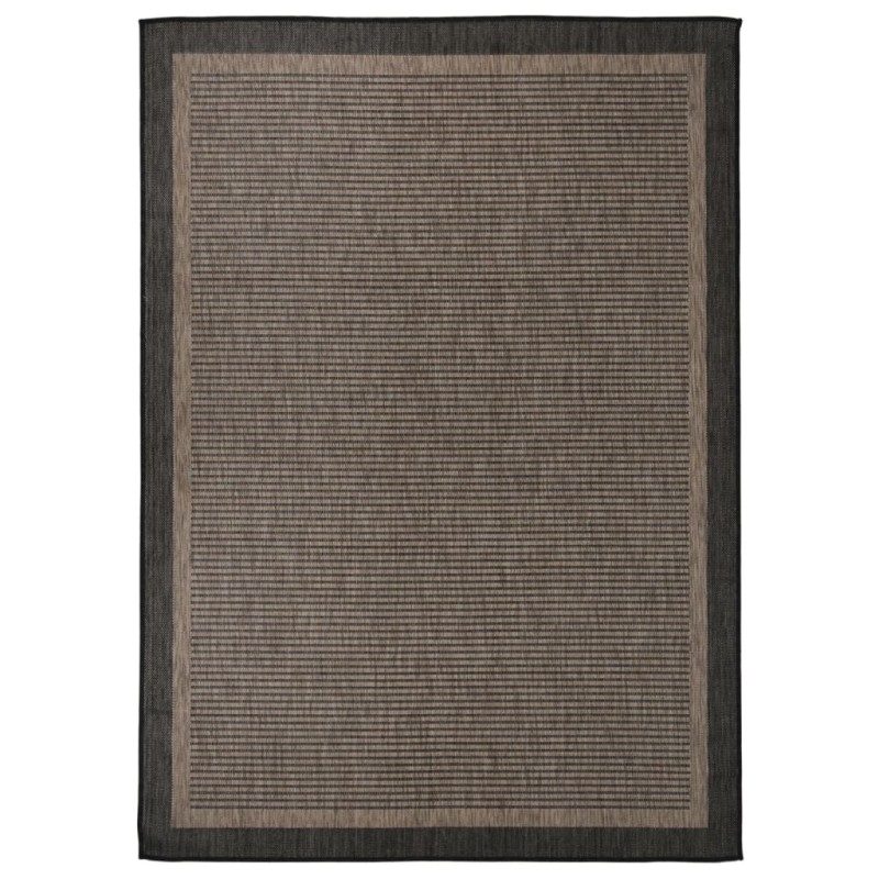 vidaXL Alfombra de exterior de tejido plano marrón oscuro 120x170 cm