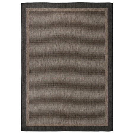 vidaXL Alfombra de exterior de tejido plano marrón oscuro 120x170 cm