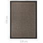 vidaXL Alfombra de exterior de tejido plano marrón oscuro 120x170 cm