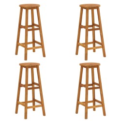 vidaXL Taburetes de cocina 4 unidades madera maciza de acacia