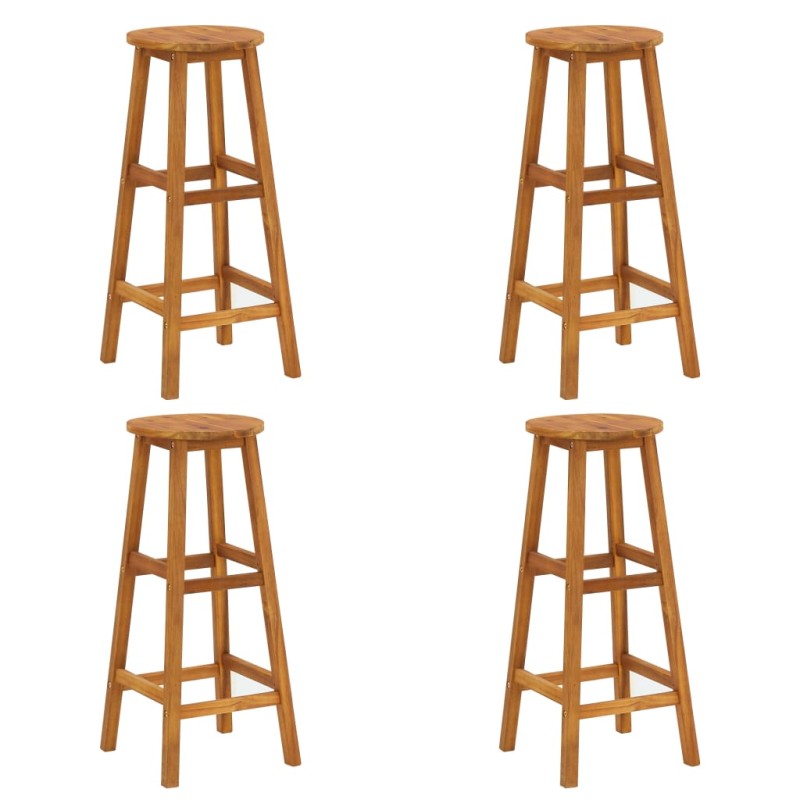 vidaXL Taburetes de cocina 4 unidades madera maciza de acacia vidaXL Taburetes de cocina 4 unidades madera maciza de acacia