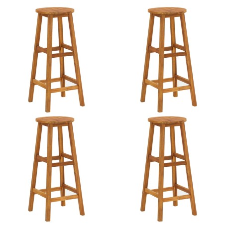 vidaXL Taburetes de cocina 4 unidades madera maciza de acacia