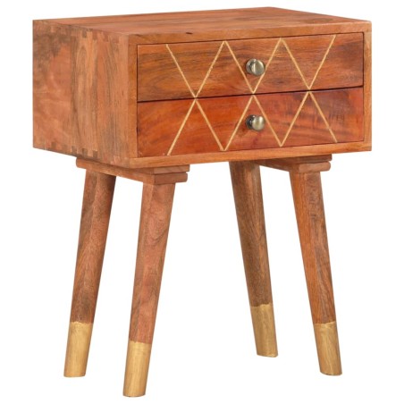 vidaXL Mesita de noche de madera maciza de mango 43x30x58 cm
