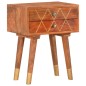 vidaXL Mesita de noche de madera maciza de mango 43x30x58 cm vidaXL Mesita de noche de madera maciza de mango 43x30x58 cm