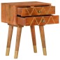 vidaXL Mesita de noche de madera maciza de mango 43x30x58 cm vidaXL Mesita de noche de madera maciza de mango 43x30x58 cm