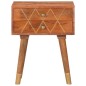 vidaXL Mesita de noche de madera maciza de mango 43x30x58 cm vidaXL Mesita de noche de madera maciza de mango 43x30x58 cm